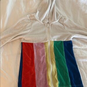 Rainbow hooded towel/coverup
